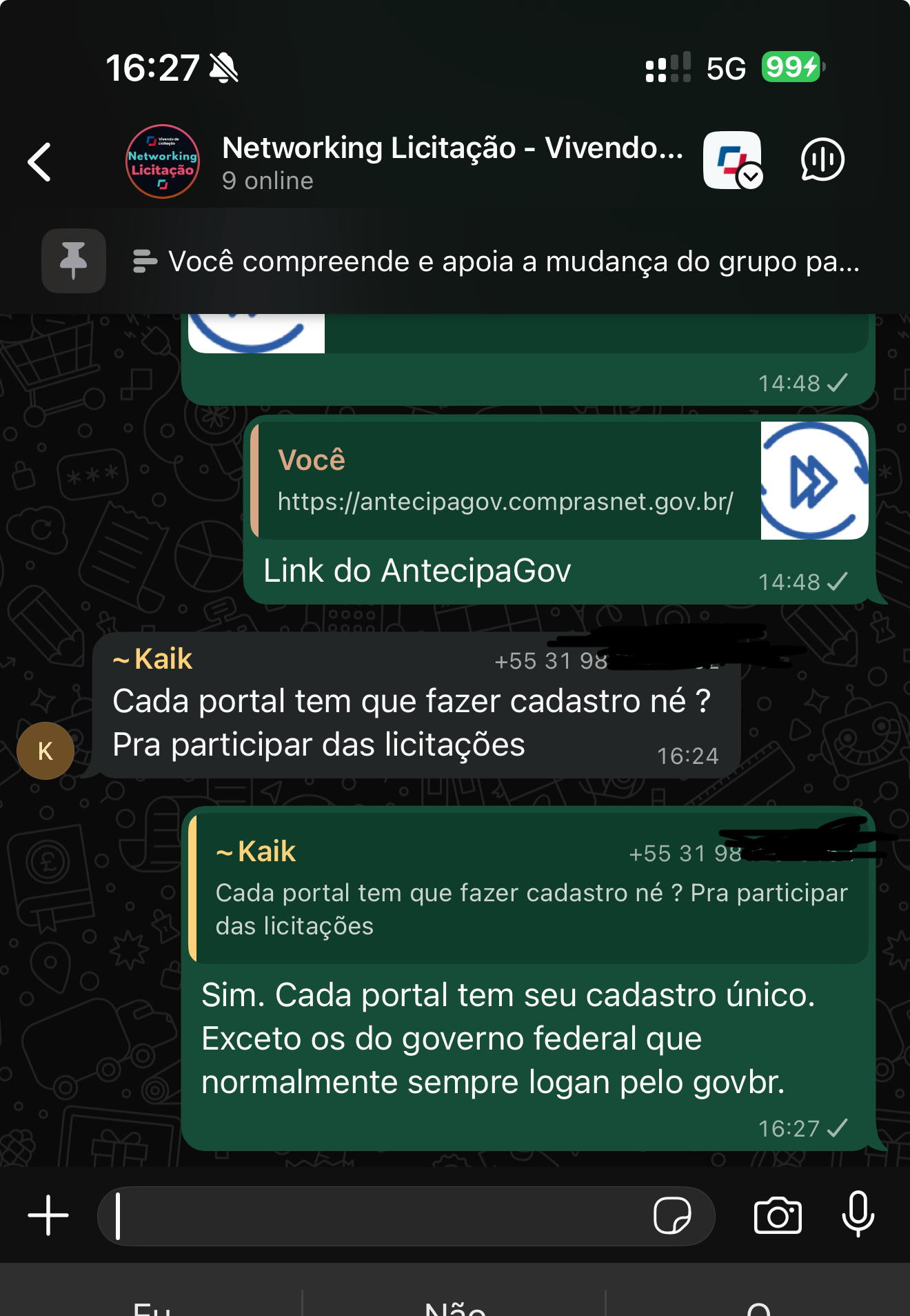 Encontro mensal ao vivo acontecendo